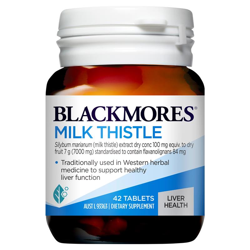 Viên uống giải độc gan blackmores milk thistle 42 viên úc