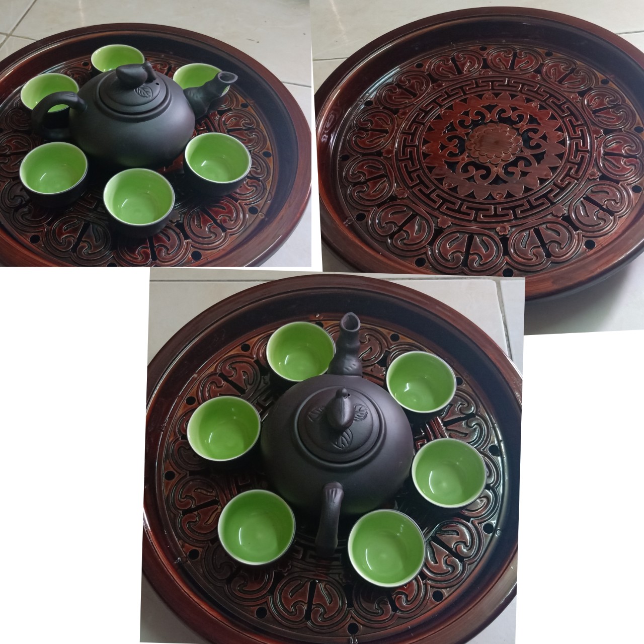 Khay trà dáng tròn bền đẹp