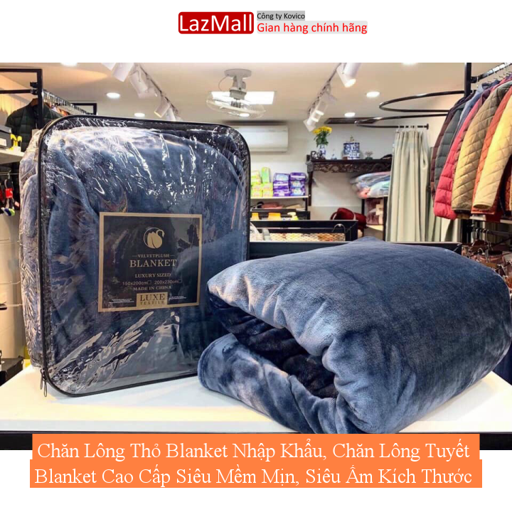 Chăn lông thỏ blanket nhập khẩu, chăn lông tuyết blanket cao cấp siêu mềm mịn, siêu ấm kích thước 200x230cm