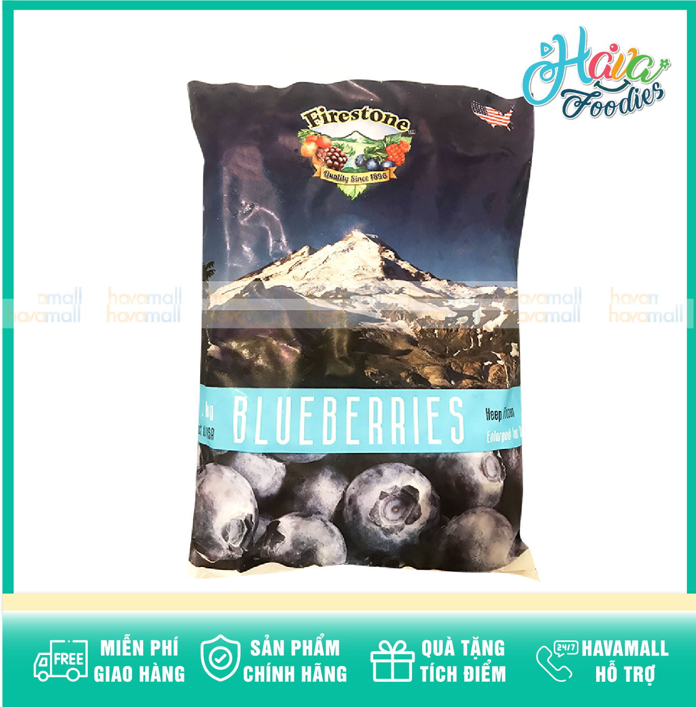 Trái Việt Quất Đông Lạnh Firestone – Firestone Frozen Blueberries