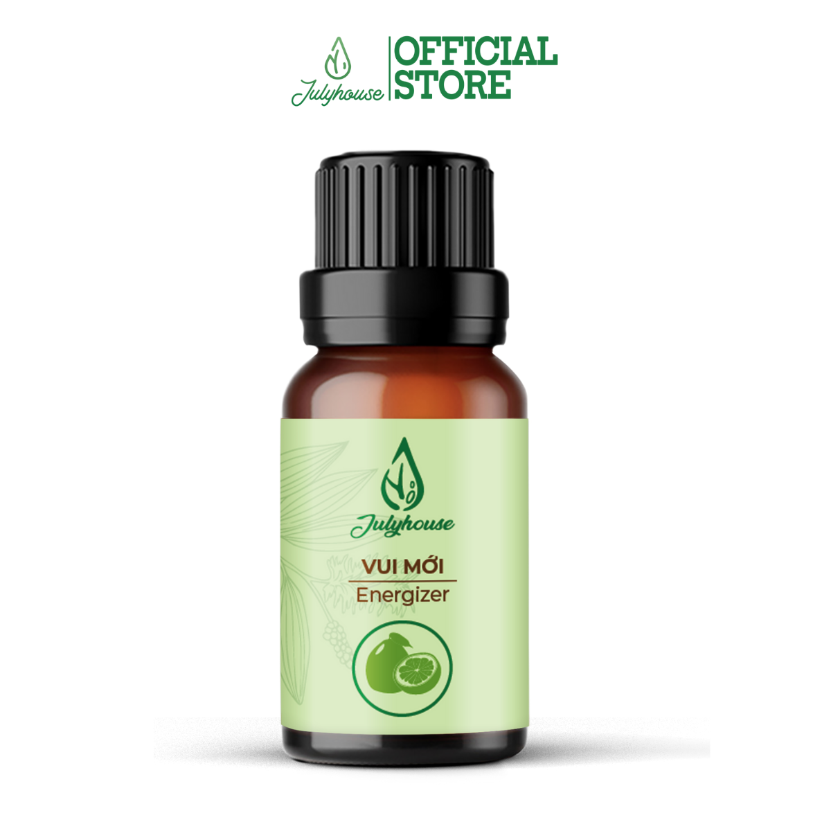 Tinh dầu vui mới 10ml julyhouse kết hợp tinh dầu chanh, bạc hà và vỏ bưởi