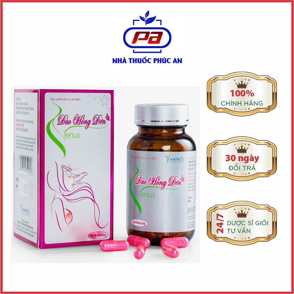 Viên uống nở ngực, săn chắc và tăng kích thước vòng 1 Đào Hồng Đơn Venus 30 viên