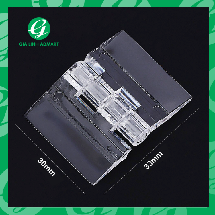 Bản lề nhựa mica 3cm trong suốt