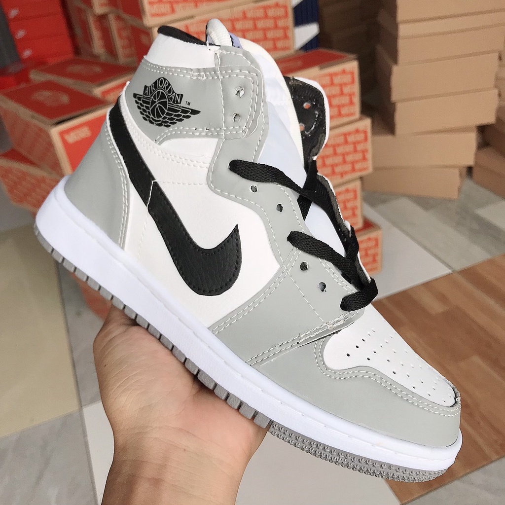 Giày Jd Xám Đen Cao Cổ Freeship Chuẩn Xịn Full Size Nam Nữ