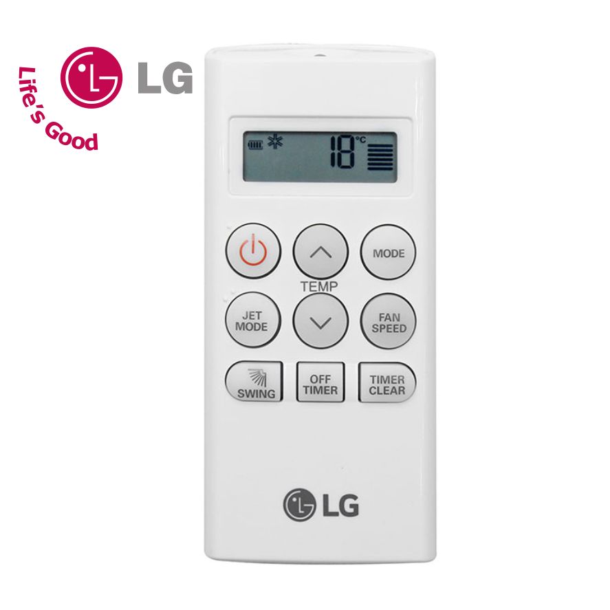 Điều khiển cho điều hòa 1 chiều LG ngắn (Trắng)