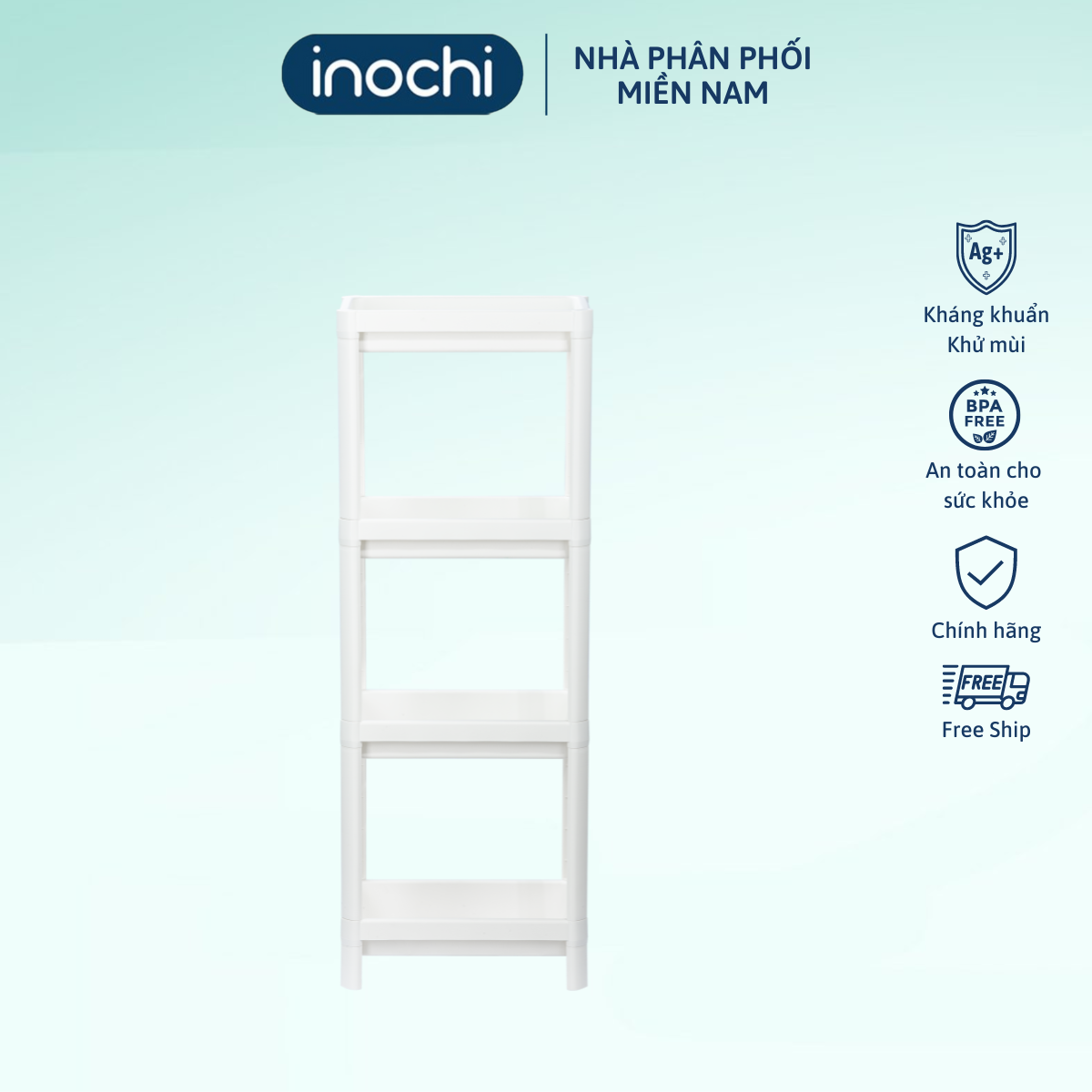 Kệ đa năng 4 tầng inochi, thiết kế nhỏ gọn, bền đẹp dễ dàng vệ sinh
