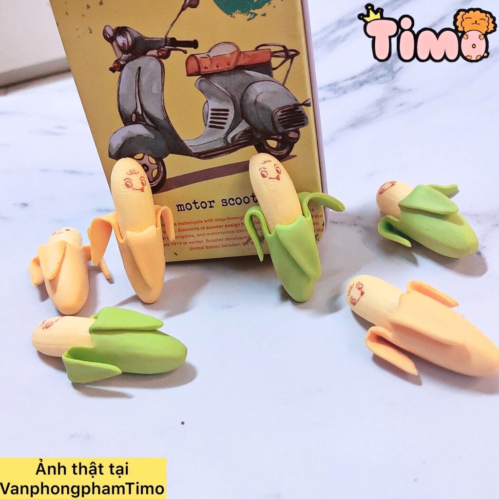 [ Set 2 ] Cục Tẩy Gôm Xóa Bút Chì Hình Quả Chuối Dễ Thương