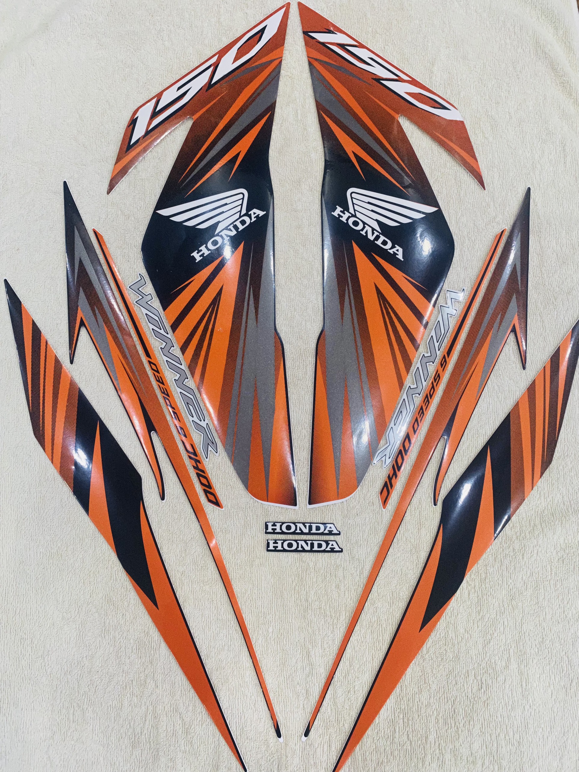Bộ tem decal dán xe máy honda winner 150 màu cam zin thái siêu đẹp