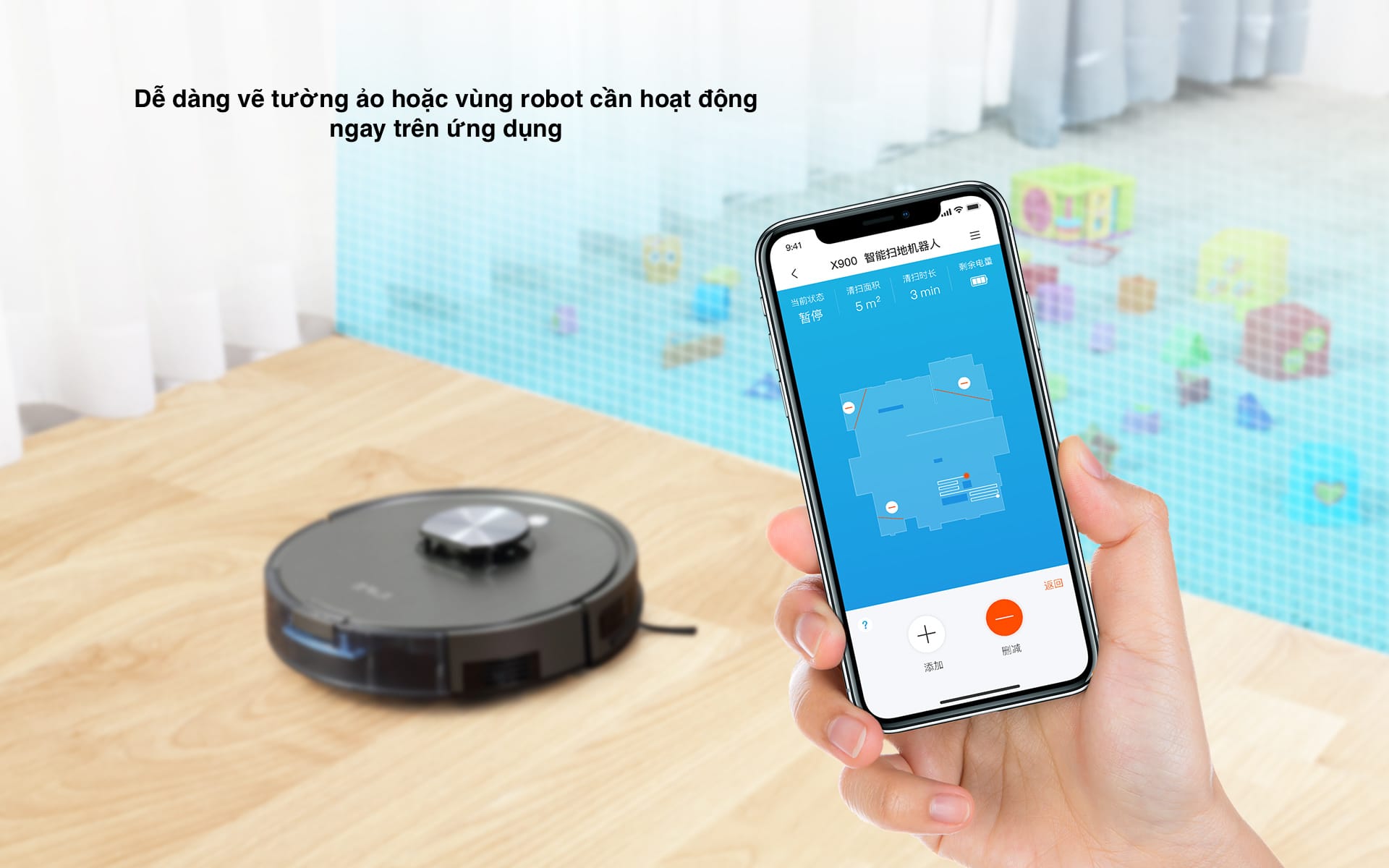 Robot hút bụi lau nhà ilife X900