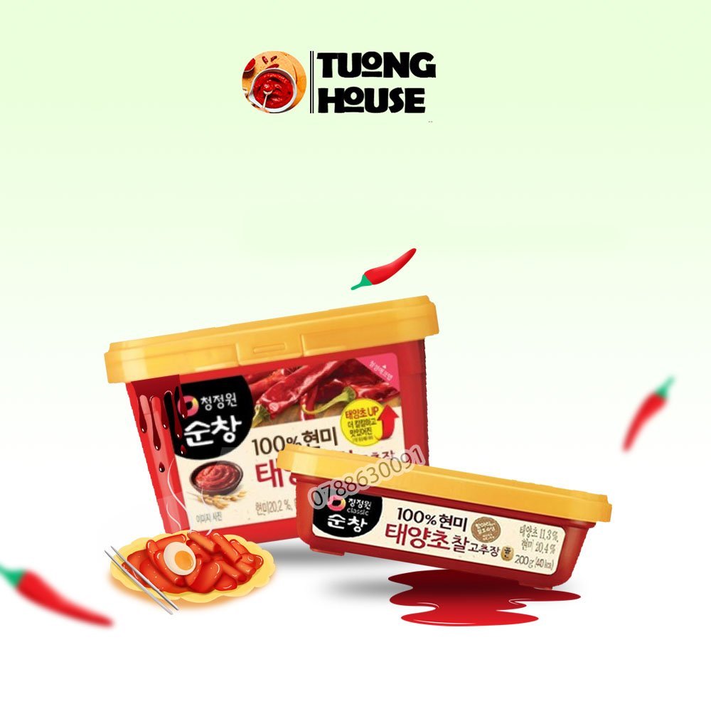 Tương ớt Hàn Quốc Gochujang Daesang Gạo Lứt hộp 500g