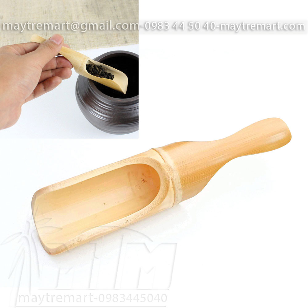 Dụng cụ xúc trà bằng tre l Muỗng múc trà.