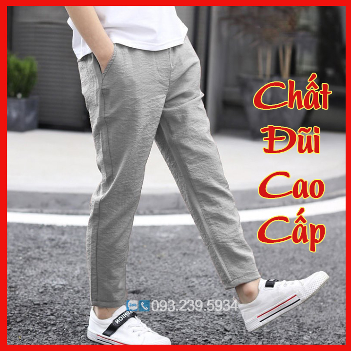 FreeshipMAX - Quần tây nam dài slimfit ống côn chất liệu vải đũi cao cấp siêu nhẹ siêu thoáng - Quần nam dài phong cách Hàn Quốc -Tansy Boutique