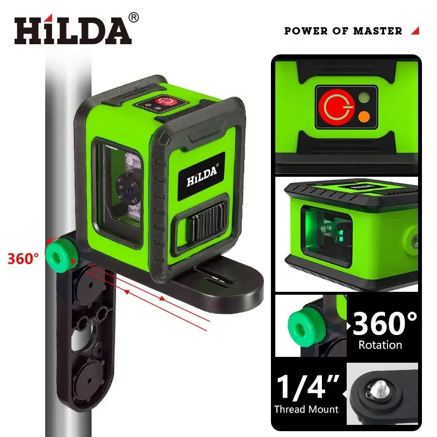 (Trong sự kiện) Hilda 2 dòng mini mức  Tự cân bằng chùm tia Xanh  ngang và dọc (liên hệ với khách hàng)