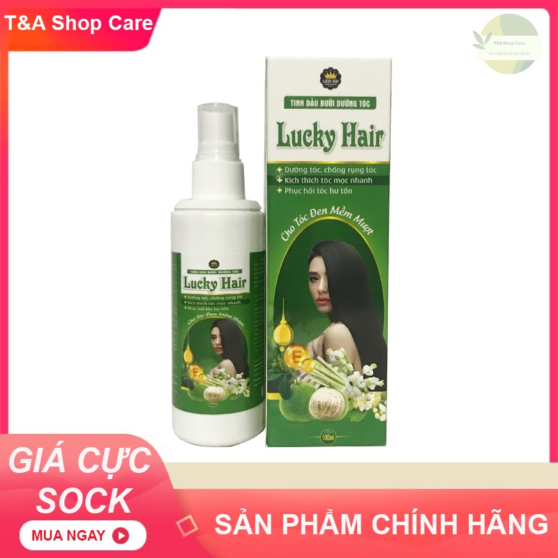 Tinh dầu dưỡng tóc Lucky Hair kích thích mọc tóc nhanh phục hồi hư tổn chai 100ml