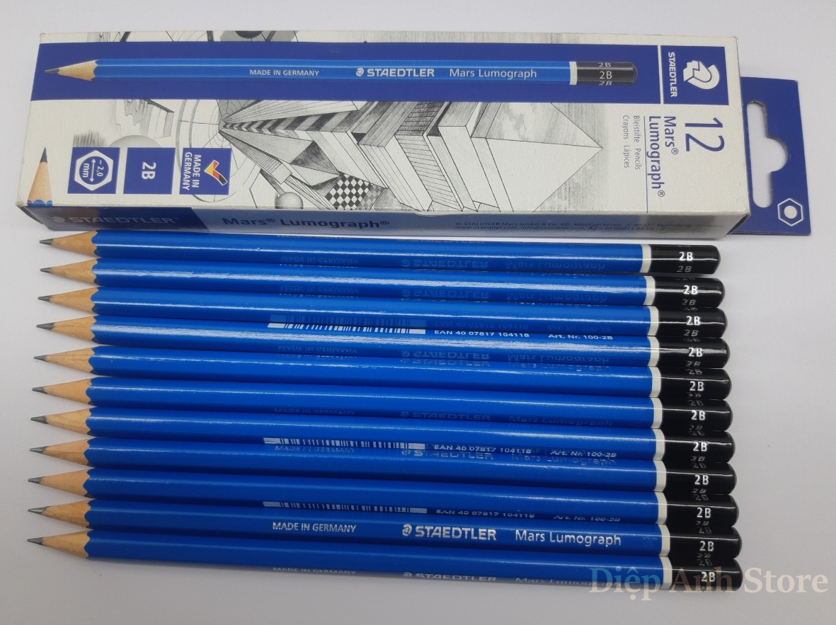 Bút chì Đức chính hãng Staedtler ( Mã 100 - 2B, hộp 12 chiếc)