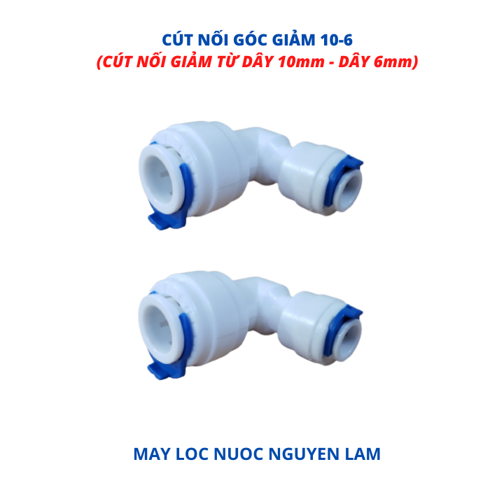 (hcm) cút nối giảm 10-6 (cút góc nối giảm từ dây 10mm xuống dây 6mm)