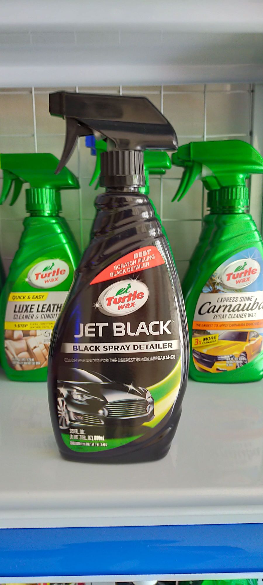 [HCM]CHAI XỊT BÓNG NHANH CHUYÊN DÙNG CHO XE MÀU ĐEN HIỆU CON RÙA TURTLE WAX JET BLACK SPRAY DETAILER 00319 680ML