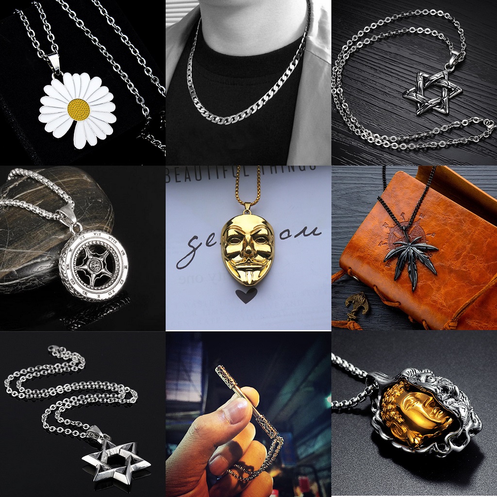 Dây Chuyền Nam Cá Tính, Vòng Cổ Nam Titan Hiphop Siêu Ngầu Nhiều Lựa Chọn