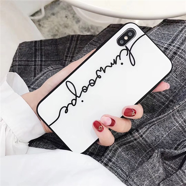 Ốp Lưng Kính Cường Lực - In Chữ Ký Theo Yêu Cầu cho iphone 6 6S 7 7Plus 8 8Plus X XS XR XSmax 11 11pro 11Promax ( NHẮN TÊN MUỐN IN CHO SHOP)