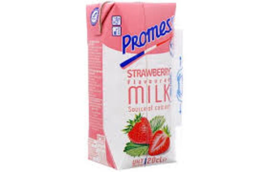 [HCM]Sữa tươi Promess Pháp hương dâu hộp 200ml thùng 24 hộp