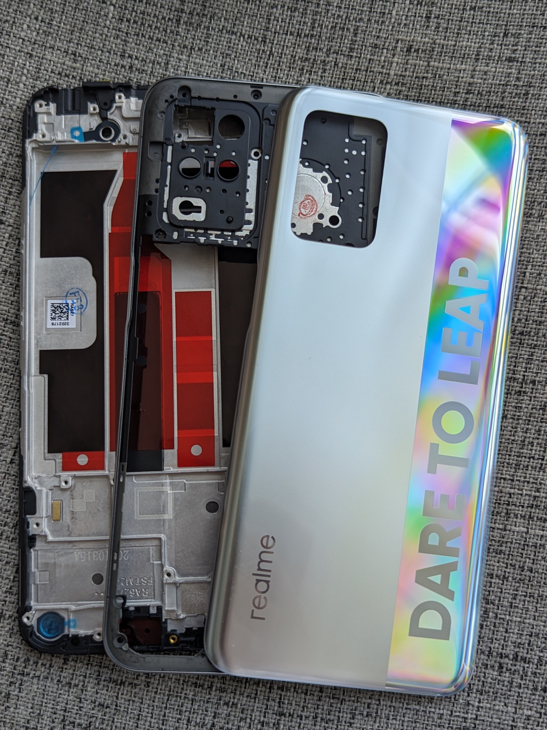 Bộ vỏ sườn nắp lưng cho realme Q3 5g zin hãng