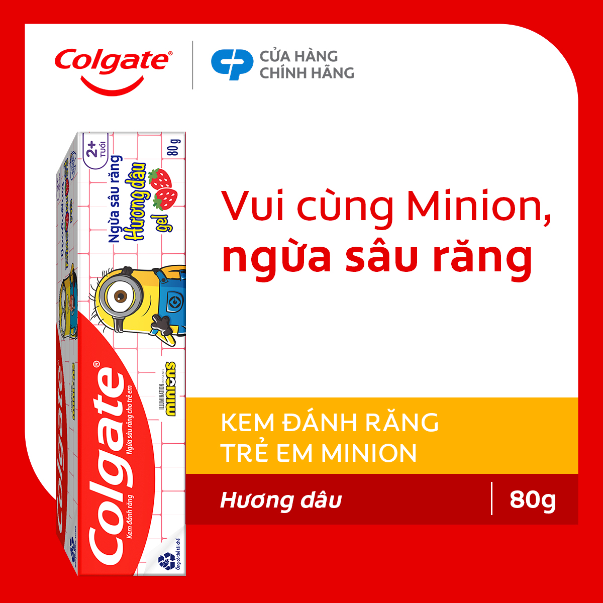 Kem đánh răng Colgate Kid Free From cho trẻ em 3-5 tuổi không hương liệu và chất bảo quản 80g/tuýp