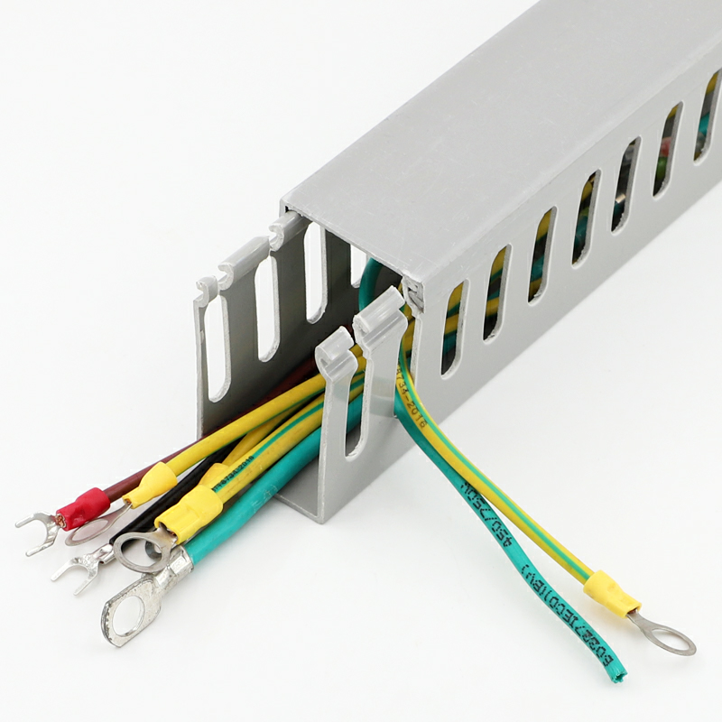 [2 cây] Máng nhựa đi dây - Máng cáp nhựa - Máng điện nhựa - Máng nhựa răng lược 25x25 dài 85cm