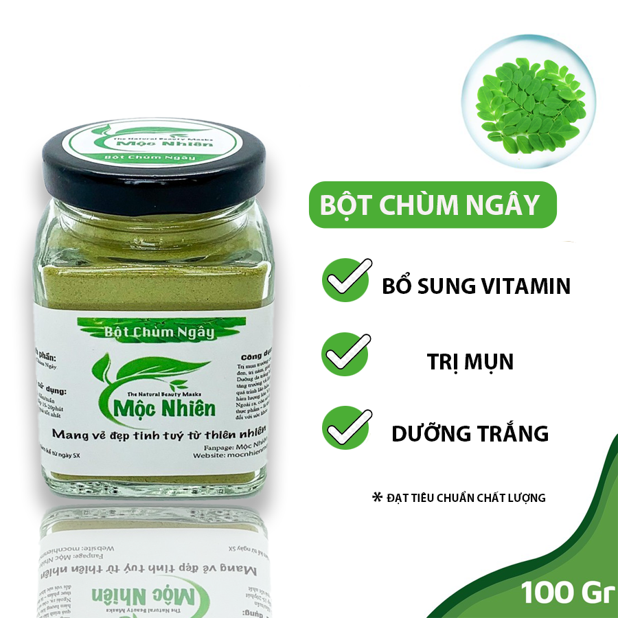 Bột chùm ngây sấy lạnh - mờ thâm sẹo,giảm mụn