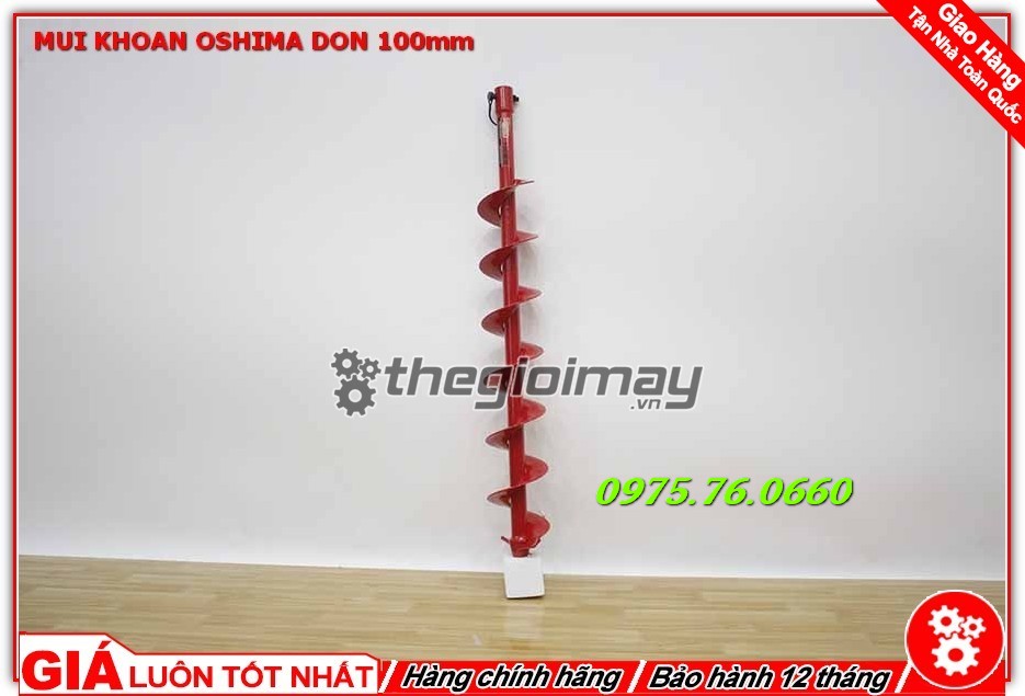 [HCM]MŨI KHOAN ĐẤT 100MM (10CM MŨI KHOAN ĐƠN DÀNH CHO MÁY KHOAN ĐẤT MÀU ĐỎ/ĐEN)