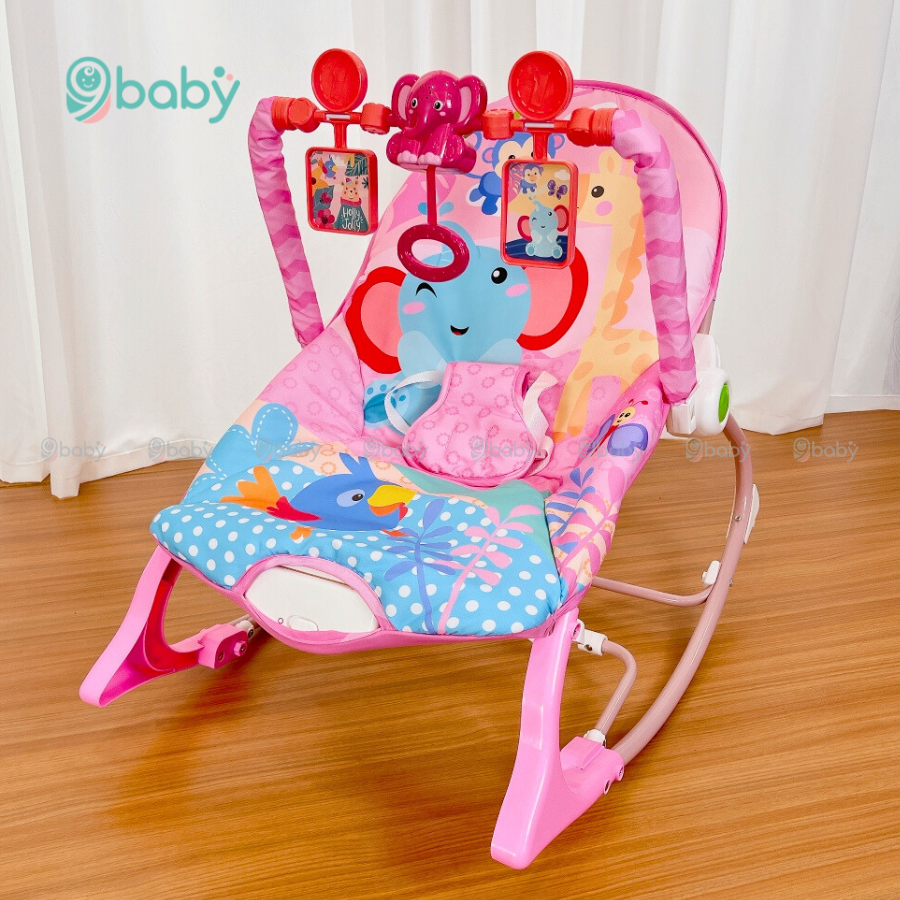 Ghế rung đa chế độ phát nhạc có đồ chơi cho bé TiiBaby - 3
