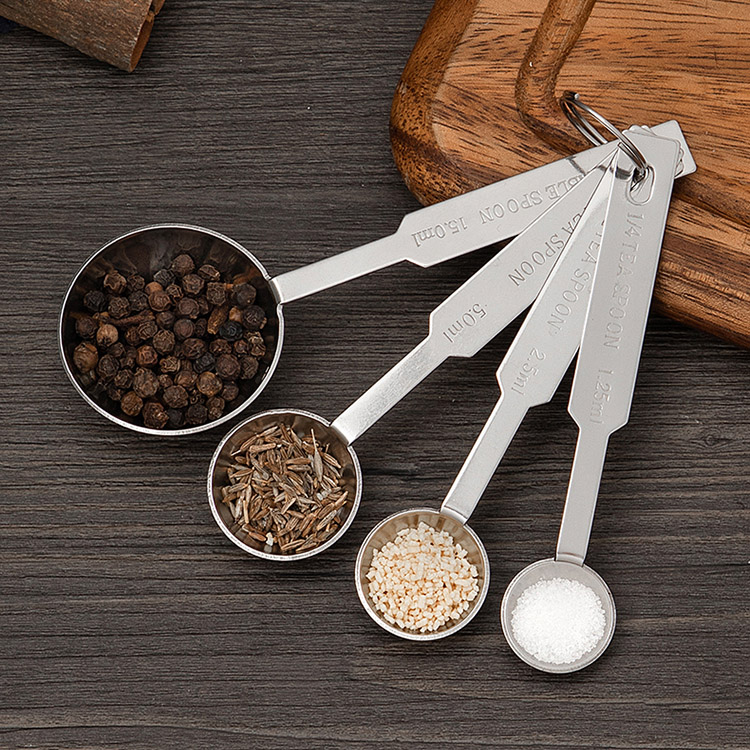 Bộ 4 muỗng đong inox - muỗng đong đinh lượng