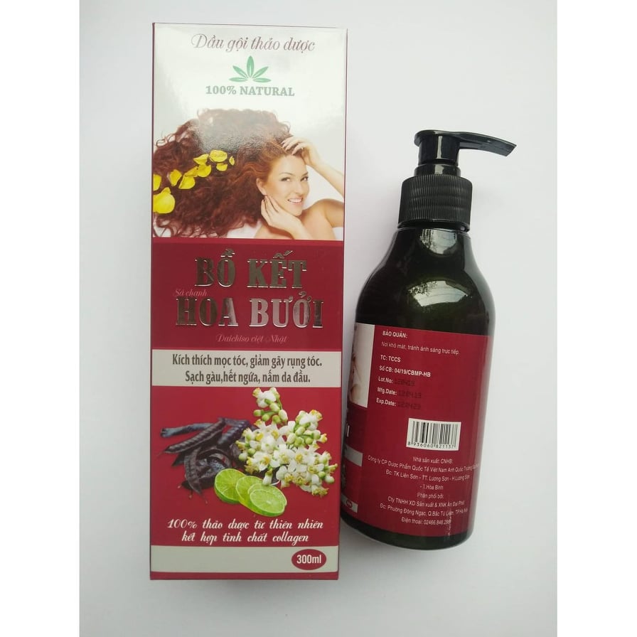 Dầu gội thảo dược bồ kết hoa bưởi chai 300ml