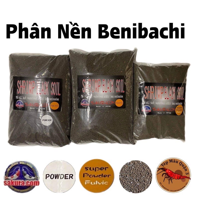 Nền nuôi tép cảnh benibachi black soil fulvic