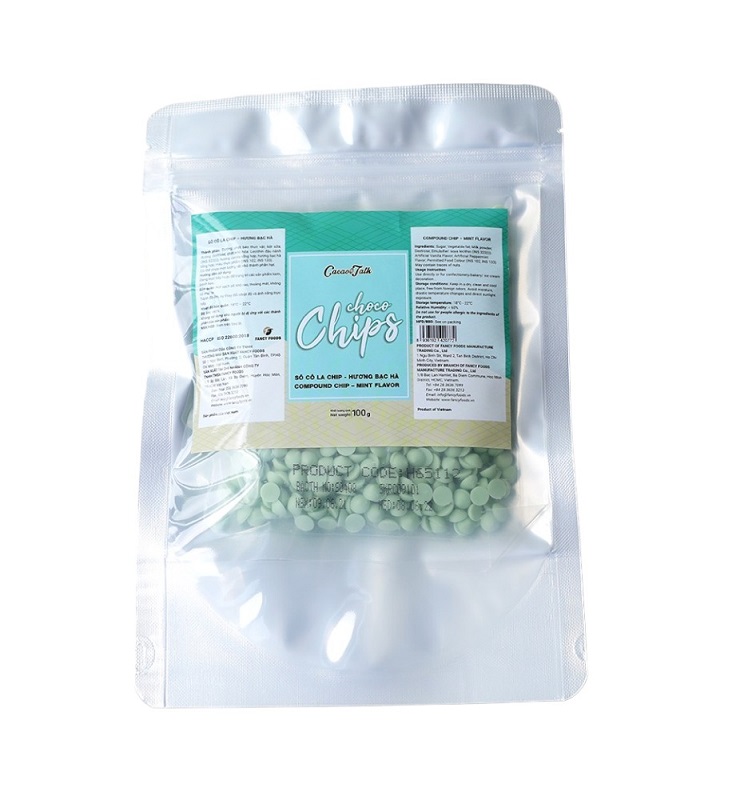 Sô cô la chíp bạc hà cacao talk 100gr - chỉ hỗ trợ giao nhanh 2h trong tphcm