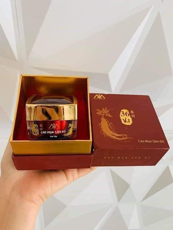 Cao sâm mụn đỏ hộp lớn chính hãng.