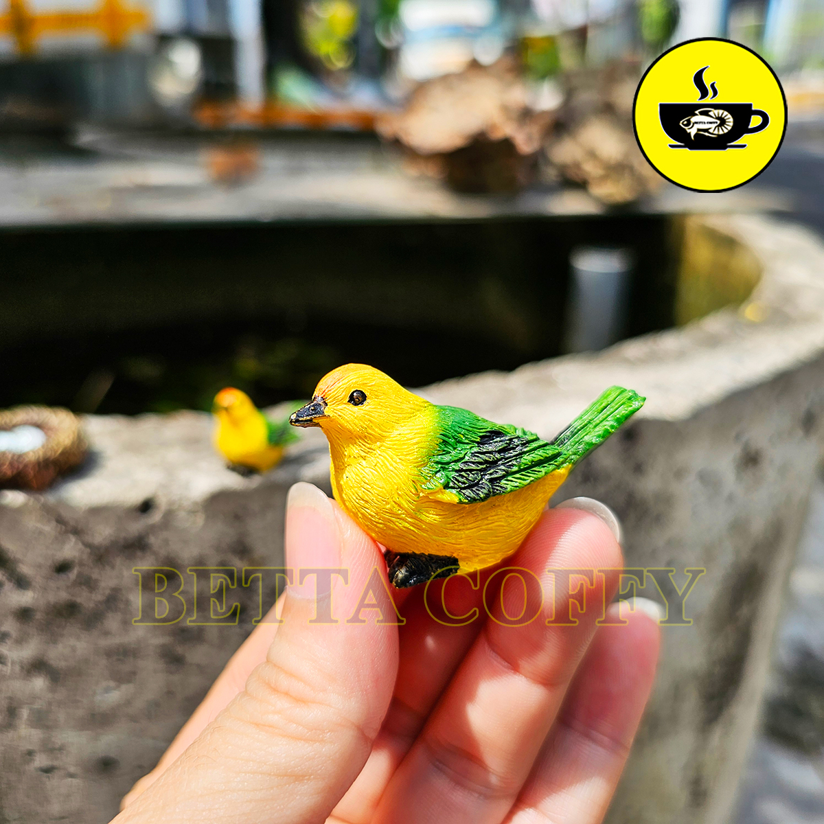 Mô hình chim sẻ và tổ chim cho các bạn trang trí bể cá non bộ tiểu cảnh, terrarium - 6