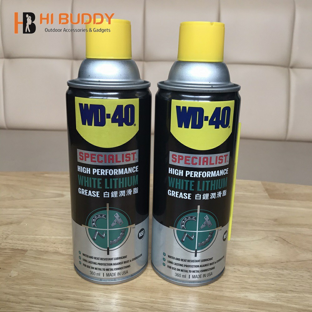 Dầu Lithium Trắng Bôi Trơn Chịu Nước Và Nhiệt WD-40 Specialis High Performance White Lithium Grease 360 ml - Hibushop