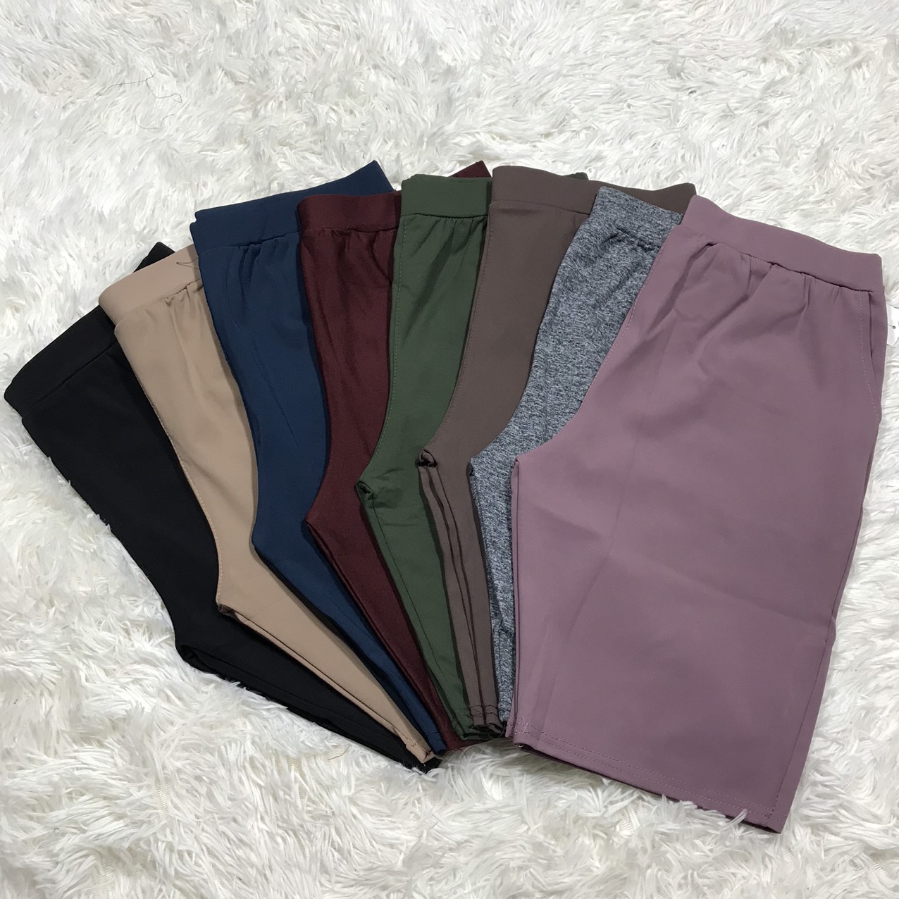 Quần legging đùi nữ chất vải thun côtton coa giãn, nhiều màu