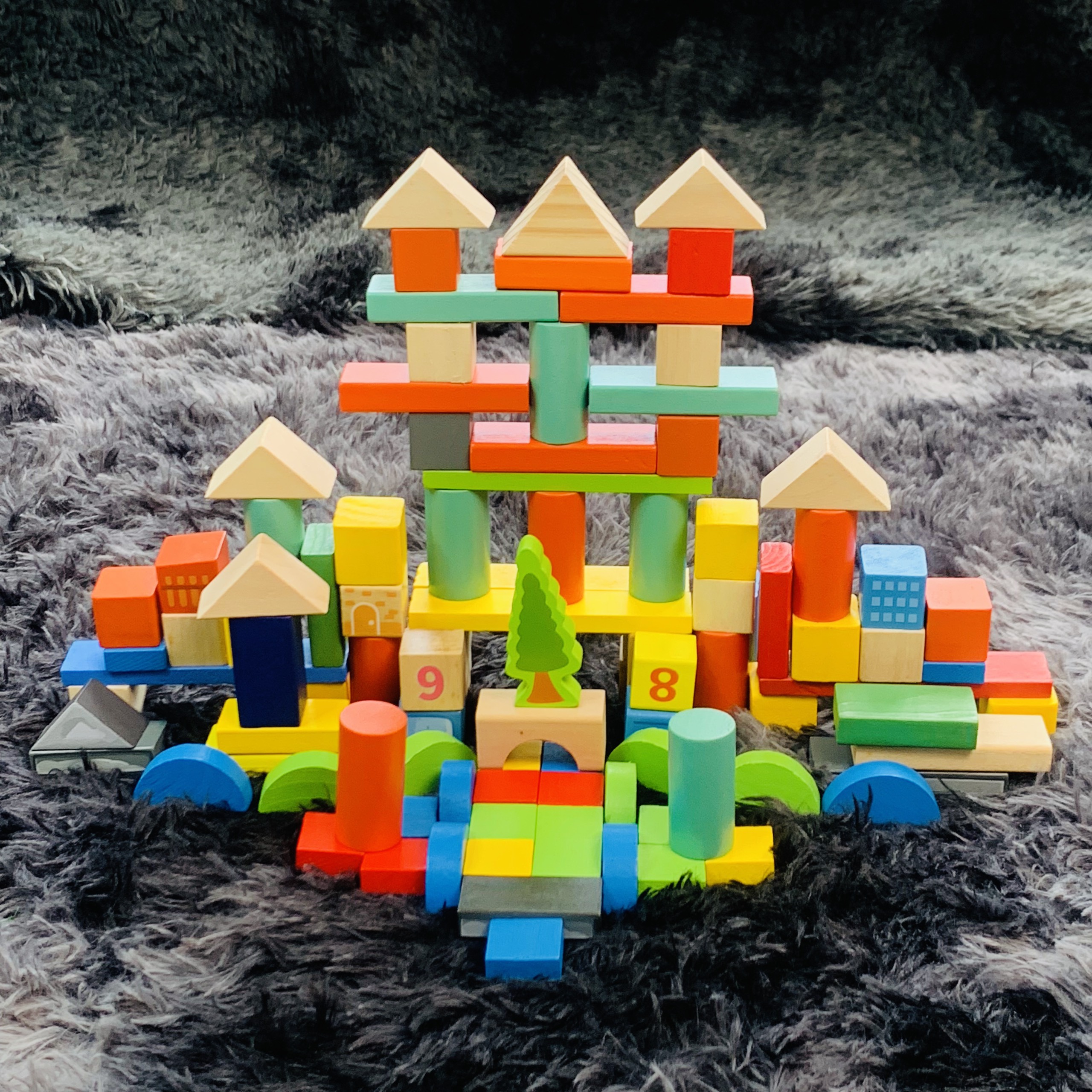 ( TẶNG TRANH GHÉP 9 MIẾNG ) Đồ Chơi Gỗ Thông Minh Bộ Xếp Hình Lego Nhiều Mảnh Ghép Cho Bé Phát Triển Tư Duy Sáng Tạo, Bộ Ghép Hình Bằng Gỗ Benrikids Cho Trẻ Em Từ 1 Đến 5 Tuổi