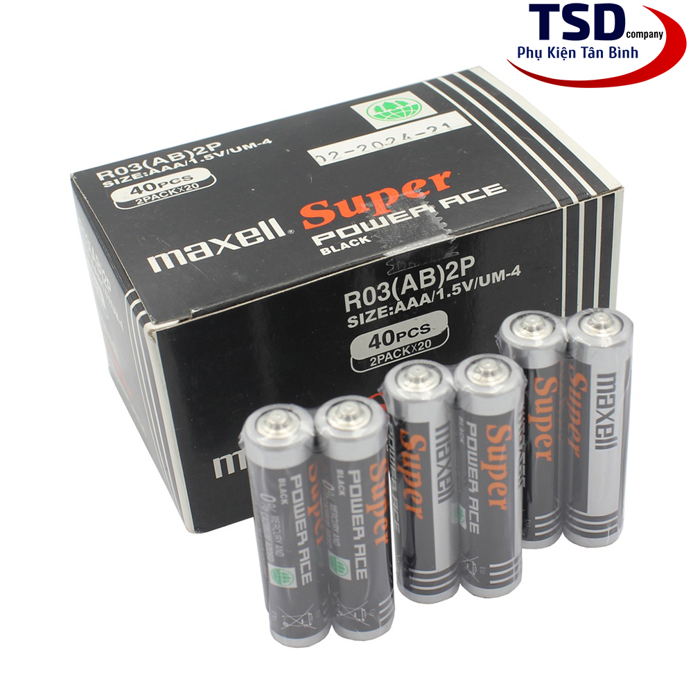 Hộp 40 Viên Pin Tiểu Maxell AAA Chính Hãng