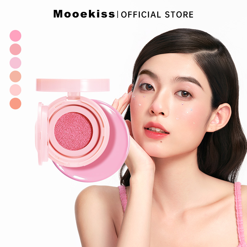  Mooekiss phấn má hồng cushion matte màu nude tự nhiên nhẹ nhàng không bóng dầu nhỏ gọn 3.2g 