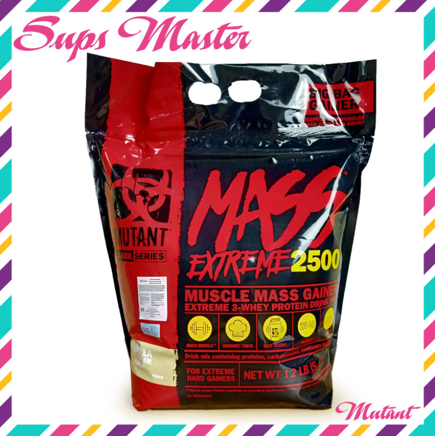 Mutant Mass XXXTreme 2500 12Lbs 5.45KG - Sữa tăng cân tăng cơ bổ sung protein