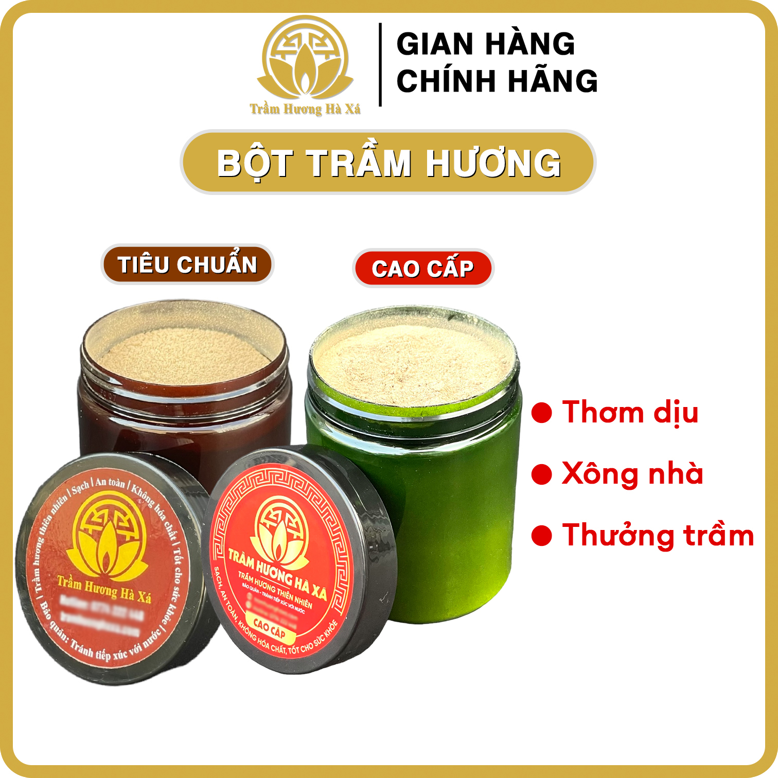 Bột trầm hương xông nhà tẩy uế Hà Xá sạch tự nhiên hương thơm dịu nhẹ an toàn cho sức khỏe đồ thờ cúng phong thủy thu hút tài lộc cho gia chủ