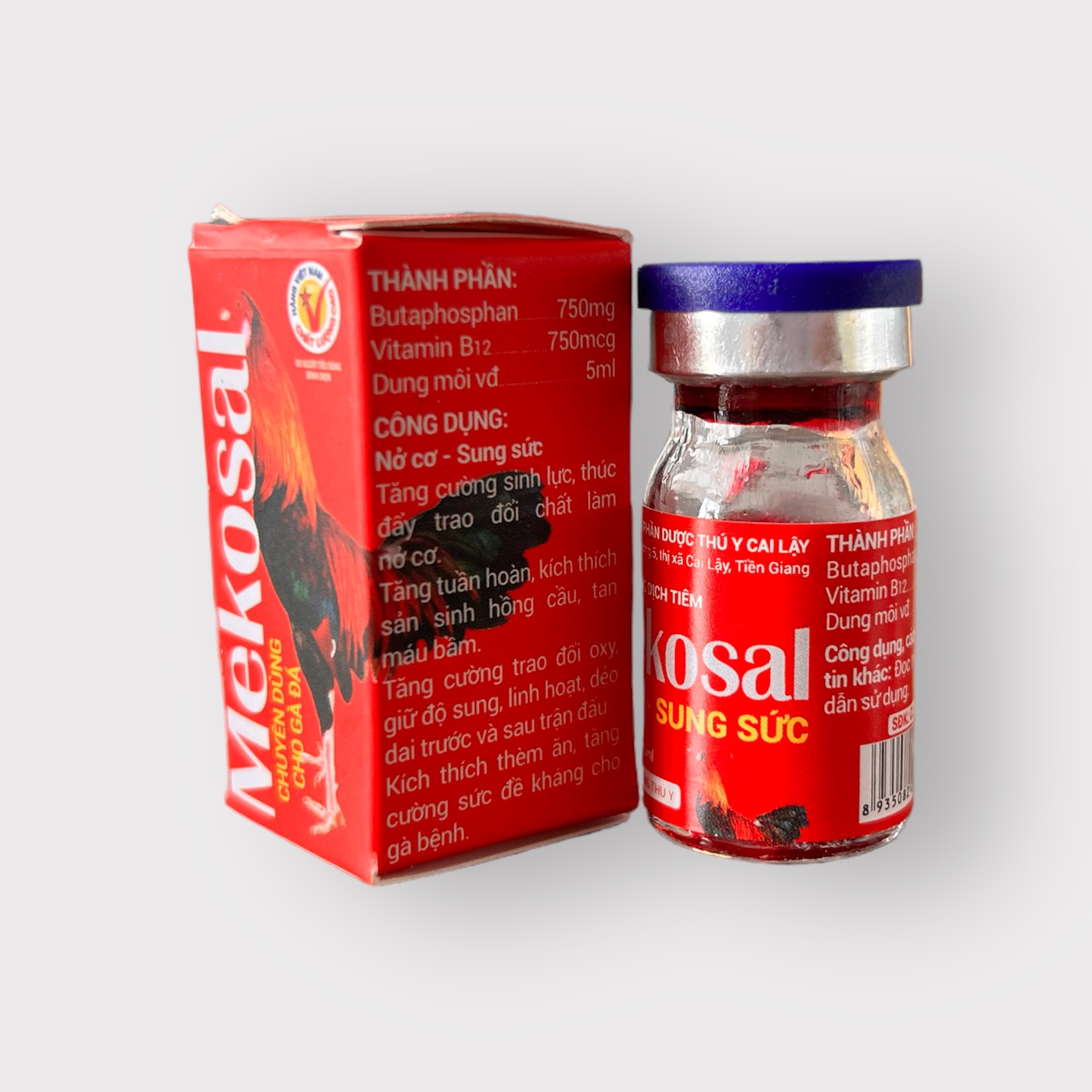 2 lọ MEKOSAL 5ml trợ lực cấp tốc, tăng độ nhạy bén, gà đá sung sức