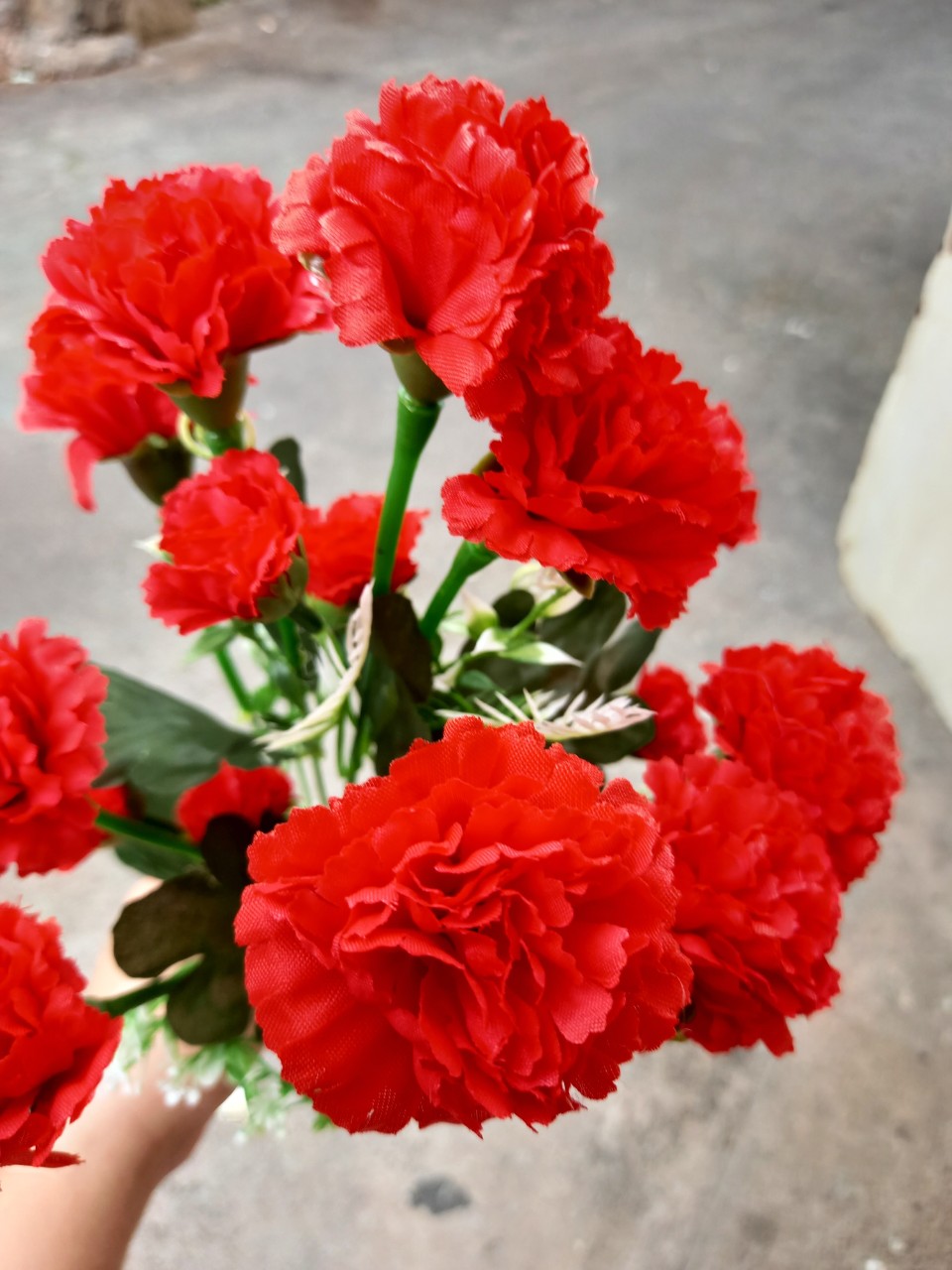 1 Bụi hoa cẩm chướng giả 7 nhánh - Hoa giả - Hương Flower