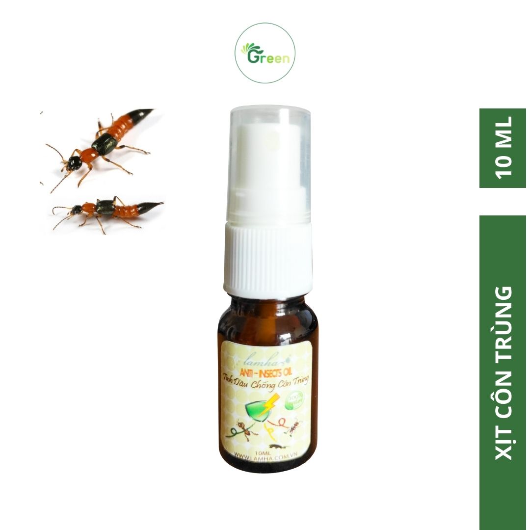 Xịt Côn Trùng Tinh Dầu Thiên Nhiên, Xua Đuổi Kiến Ba Khoang, Muỗi, Kiến, Gián Và Các Loại Côn Trùng Khác, An Toàn Cho Bé Chai 10ml