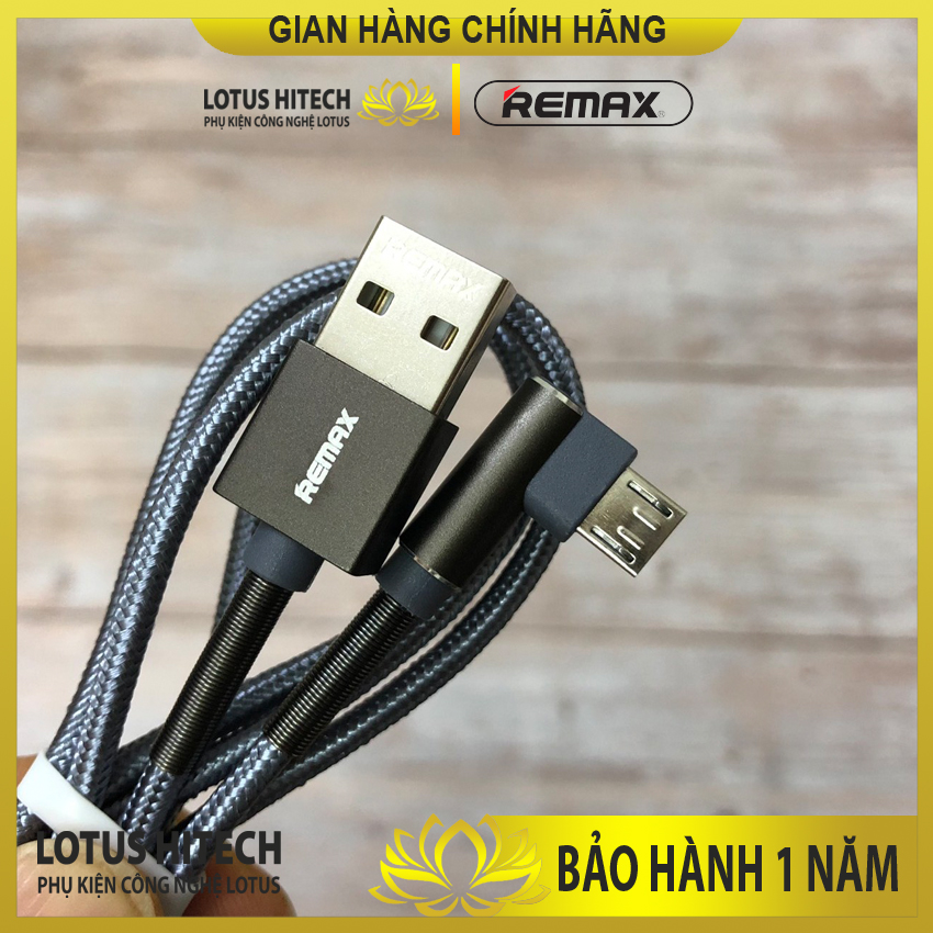 Dây sạc Samsung chính hãng Remax dây sạc Micro USB Rc-119m sạc nhanh 2.4A truyền dữ liệu 480Mbps phù hợp điện thoai android, tai nghe, tab cổng sạc micro - Lotus