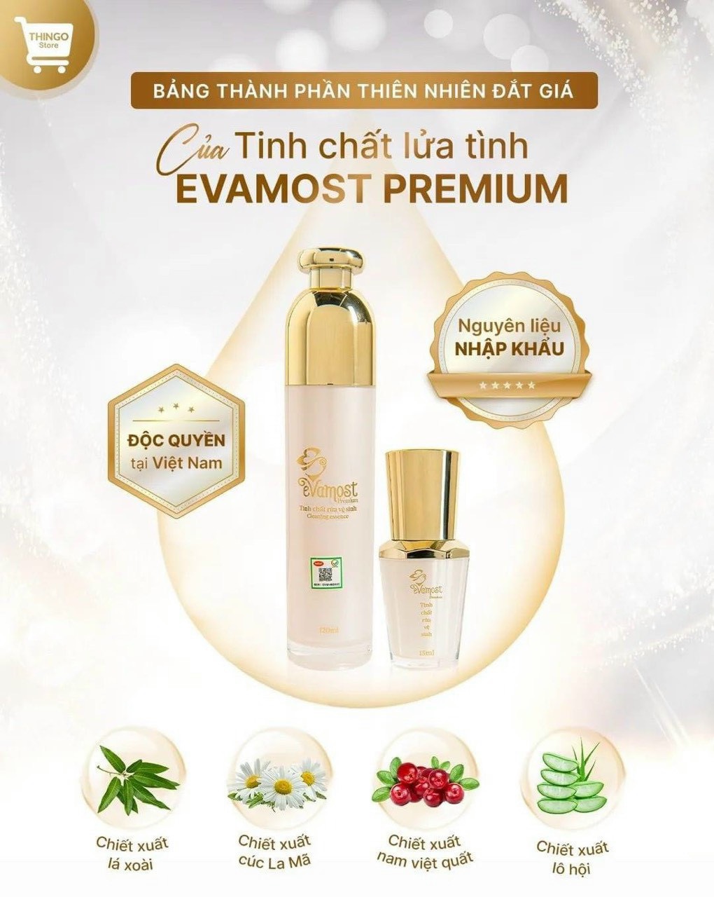 Dung dịch vệ sinh phụ nữ Evamost - Hộp 2 lọ