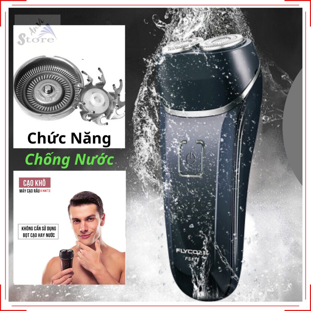 Máy cạo râu Flyco Fs872 Fs873 cao cấp chống nước bảo hành 2 năm, chất lượng đảm bảo an toàn đến sức khỏe người sử dụng, mẫu mã đa dạng