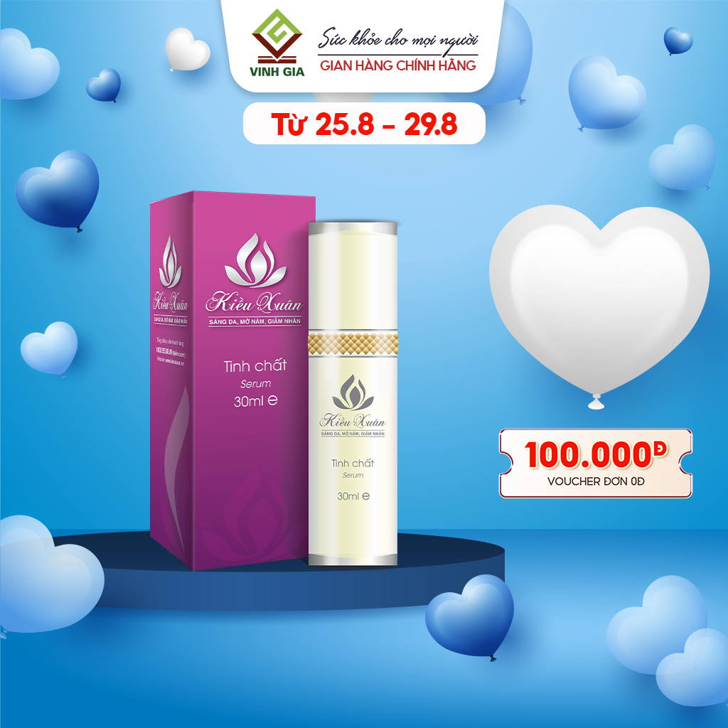 Tinh chất trắng da serum kiều xuân cấp ẩm, giúp mờ nám, ngăn ngừa nếp nhăn da 30ml